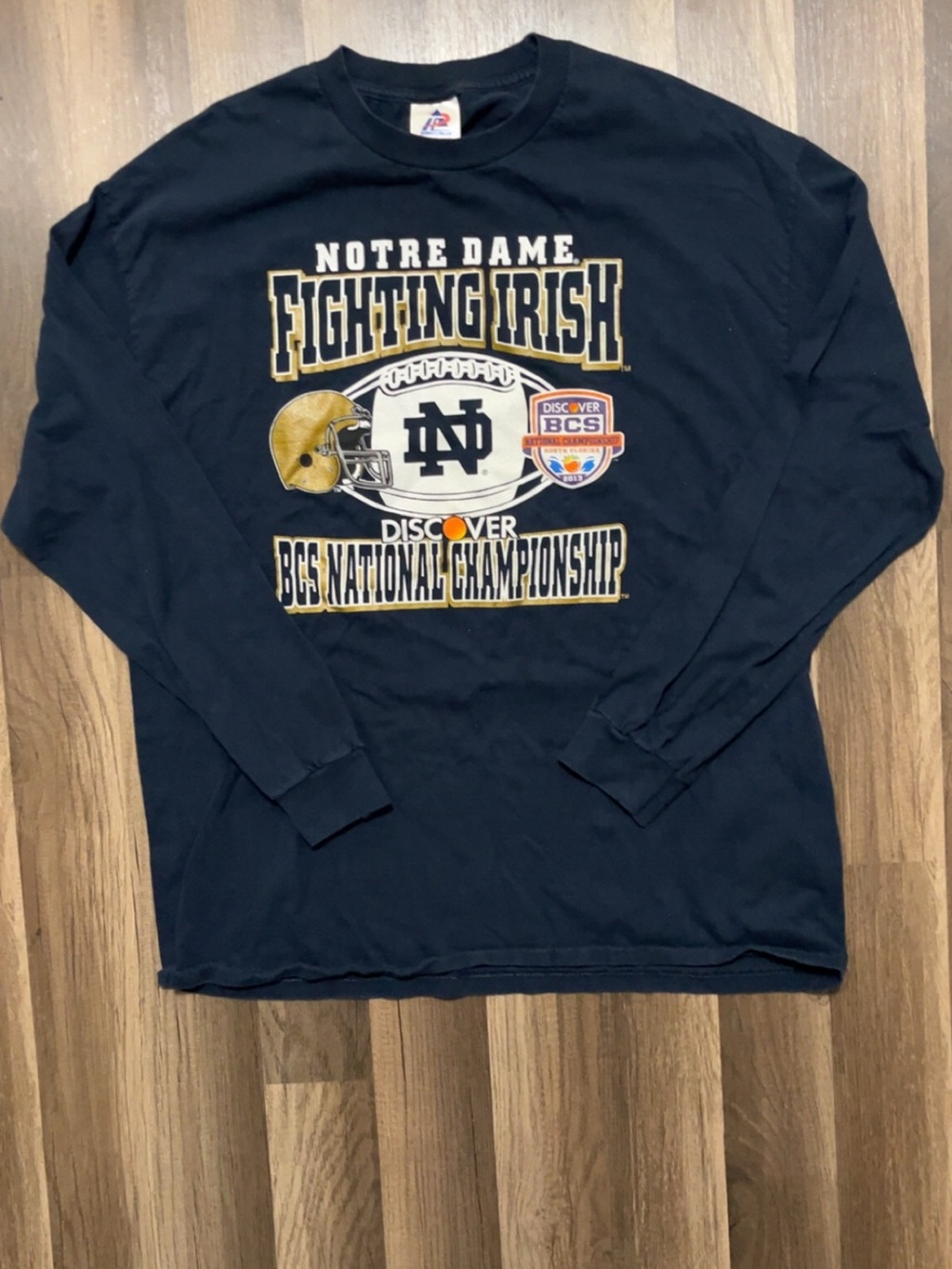 Vintage 2013 Notre Dame Fighting Irish Men’s XL Navy Blue Long Sleeve